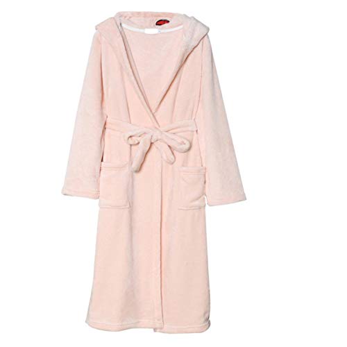 LEYUANA Bonita   Bata de Invierno, Albornoces para Mujer, Dibujos Animados, Oso cálido, Conejo, Talla Grande, Vestido Suave, Batas de Dama de Honor para Damas, M Rosa