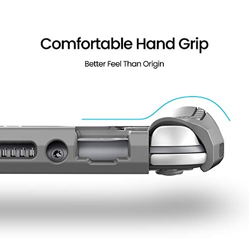 LeyuSmart - Funda protectora con protector de pantalla de cristal templado para Nintendo Switch Lite, color gris