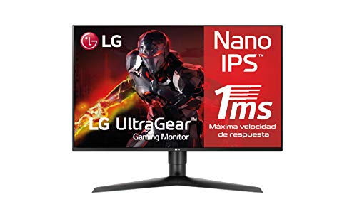LG 27GL850-B, Monitor Gaming de 27" QHD (2560×1440 (3686k), IPS 16:9, DisplayPort x1, HDMI x1, USB x3, 144 Hz, 1ms) Negro