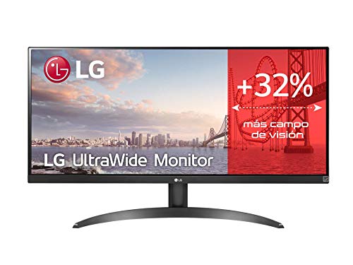 LG 29WP500-B - Monitor Ultrawide LG (Panel IPS: 2560 x 1080, 21:9, 250nits, 1000:1, 75Hz, 5ms, diag. 73 cm, HDR10), negro