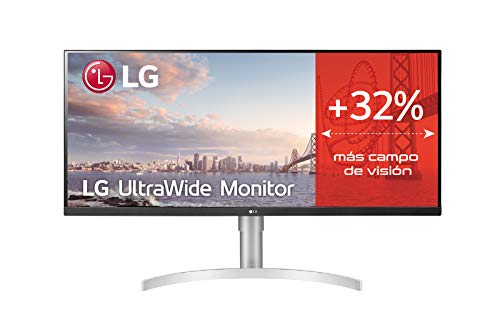 LG 34WN650-W - Monitor UltraWide plano de 34" (panel IPS: 2560 x 1080, 21:9, 400nit, 1000:1, HDMI x 2, DP x 1, AMD FreeSync, altavoces 2 x 7 W) blanco