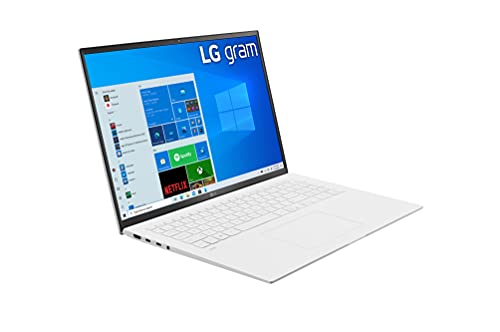 LG gram 17Z90P-G.AA89B Windows 11 Home - Portátil Ultraligero de 43,2cm (17") WQXGA 16:10 IPS (1,3Kg, autonomía 15h, Intel EvoTM i7 11ª Gen., Iris Xe, 16GB RAM, 1TB SSD NVMe) Blanco - Teclado Español