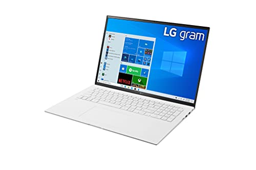 LG gram 17Z90P-G.AA89B Windows 11 Home - Portátil Ultraligero de 43,2cm (17") WQXGA 16:10 IPS (1,3Kg, autonomía 15h, Intel EvoTM i7 11ª Gen., Iris Xe, 16GB RAM, 1TB SSD NVMe) Blanco - Teclado Español