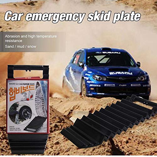LHQ-HQ Cadenas de Auto for Barro y Nieve del Coche del neumático de Nieve de tracción Plataforma de Cadena Rueda Antideslizante Anti Tracks Slip apretón Herramientas de Auto-Rescate Escape Plate