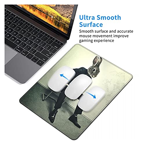 LIAZNGNA Alfombrilla de ratón Conejo Novelty Mouse Pad Pad Rusty Lake Juego con Borde de Bloqueo Mousepad Cubierta de decoración de la Mesa de Goma (Color : White, Size : 250 x 300 x 3 mm)