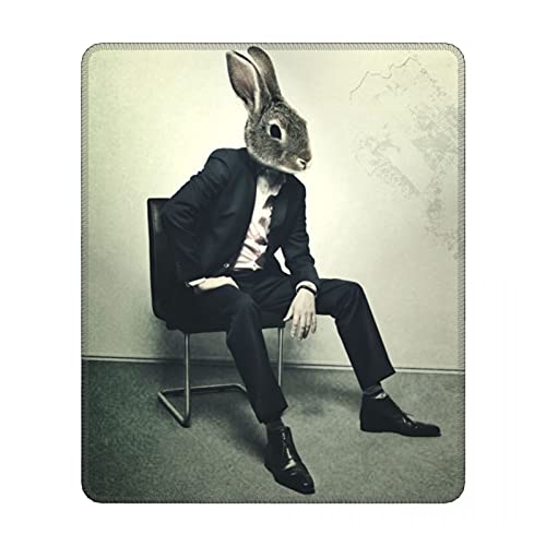 LIAZNGNA Alfombrilla de ratón Conejo Novelty Mouse Pad Pad Rusty Lake Juego con Borde de Bloqueo Mousepad Cubierta de decoración de la Mesa de Goma (Color : White, Size : 250 x 300 x 3 mm)