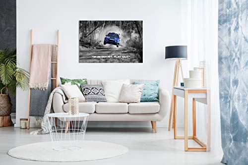 Lienzo decorativo para pared con cita plana de Subaru Wrx Rally Car Colin Mcrae If In Doubt (30 x 20)
