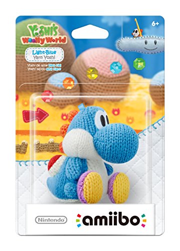 Light Blue Yarn Yoshi Amiibo (Yoshi's Woolly World Series) by Nintendo