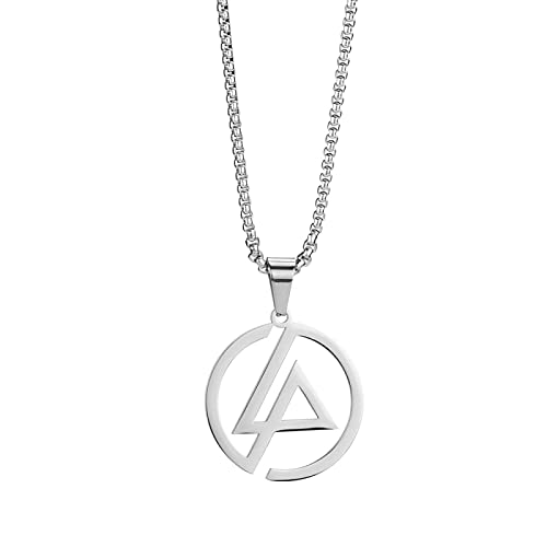 Linkin Park Lincoln Park Collar De Moda Hip-Hop Hombres Y Mujeres Rock Band Logo Logo Collar Personalidad Decoración