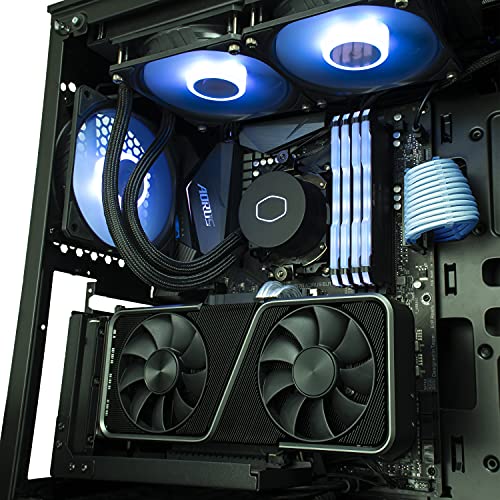 LINKUP - Compatible with NVIDIA RTX3000 Ampere Founders Edition FE GPU┃Teflon High Power PSU Adapter 16AWG Silver Coated UL-Rated Wires w/Comb┃12P to 2 x 8P PCI-e Adapter┃30cm 300mm┃Silver