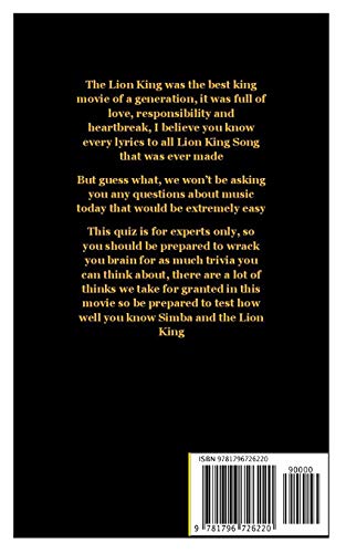 Lion King: The Ultimate Quiz Book