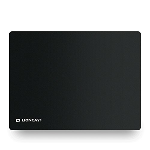Lioncast Buff M Alfombrilla de Ratón para Juegos con Agarre de Goma Antideslizante y Superficie de Control rápida y precisa; Alfombra Duradera, tamaño Mediano y Delgado - Negro