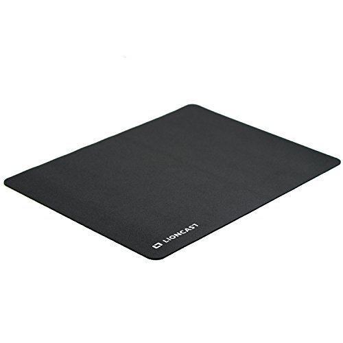 Lioncast Buff M Alfombrilla de Ratón para Juegos con Agarre de Goma Antideslizante y Superficie de Control rápida y precisa; Alfombra Duradera, tamaño Mediano y Delgado - Negro