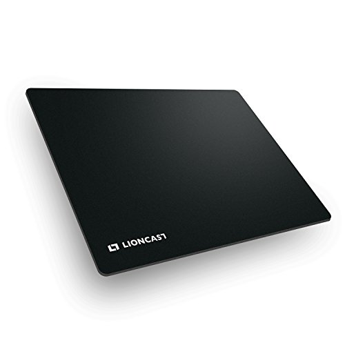 Lioncast Buff M Alfombrilla de Ratón para Juegos con Agarre de Goma Antideslizante y Superficie de Control rápida y precisa; Alfombra Duradera, tamaño Mediano y Delgado - Negro