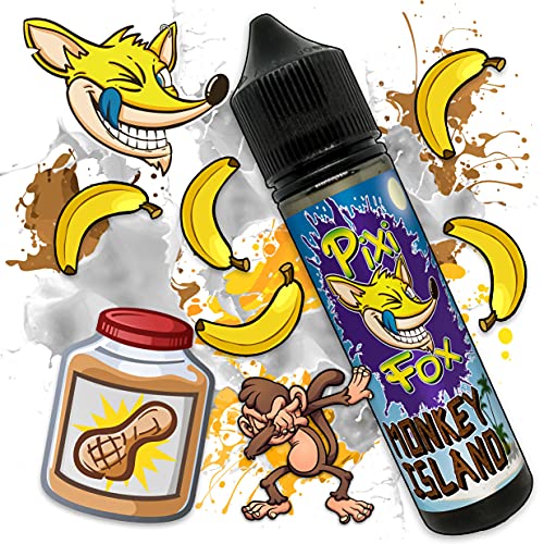 Liquido MONKEY ISLAND - SABOR Plátano y Crema de Cacahuete | PixiFox | 50 ml | 70VG / 30PG | Liquid Cig Electronicos | Sin Nico 0MG