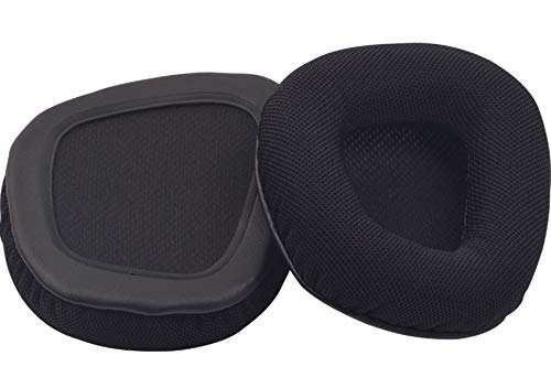 Lisening Almohadillas de repuesto para auriculares de copa para CORSAIR VOID ELITE RGB/VOID PRO RGB Headset (tejido de malla de microfibra con negro)