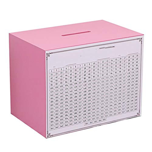 liushop Hucha Solo no se Puede ingresar a Piggy Bank Caja de depósito Grande 365 días Ahorre Dinero Plan Piggy Bank Hucha Contador