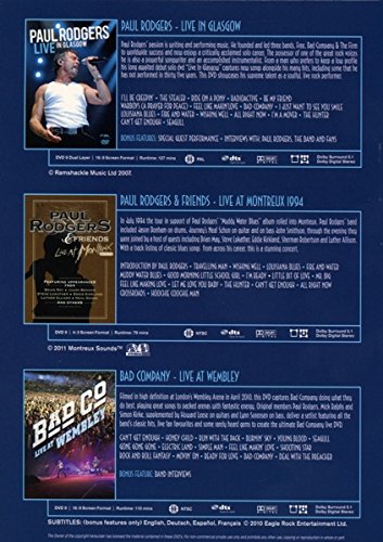 Live In Glasgow / Live At Montreux: 1994 / Bad Company: Live At Wembley [DVD]