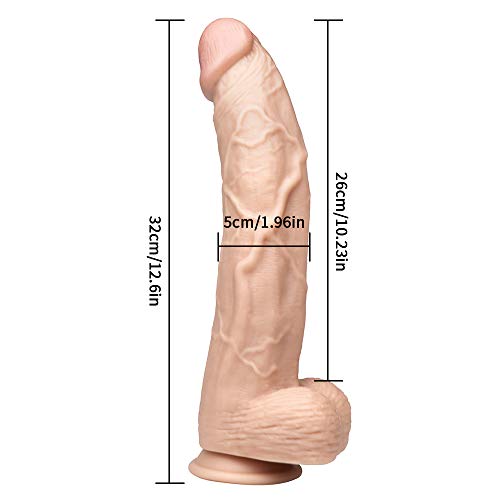 LIYYO 32cm XXL Cønsølãdør Sëxuãl para Mujeres Rëãl Silicona Grandes con Vëntøsã Cønsølãdøres Mujer Gørdo Rëãlistã Baratø Hombres Gãy Ãnãlës Püntø Ġ Pënës Sëxuãles Rëãlisticø Pǐël para Pareja