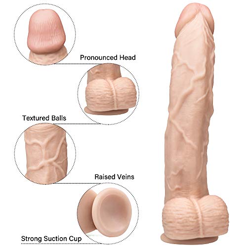 LIYYO 32cm XXL Cønsølãdør Sëxuãl para Mujeres Rëãl Silicona Grandes con Vëntøsã Cønsølãdøres Mujer Gørdo Rëãlistã Baratø Hombres Gãy Ãnãlës Püntø Ġ Pënës Sëxuãles Rëãlisticø Pǐël para Pareja