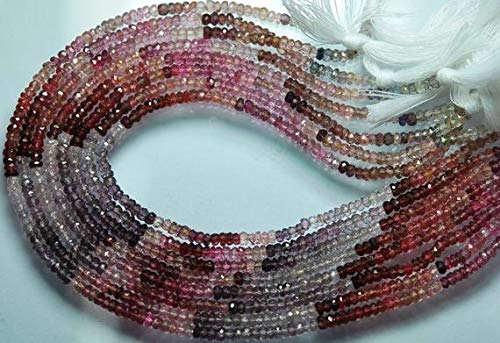 LKBEADS 6 pulgadas 1/2 hebra, super fino, multi espinela facetada Rondelles, 3.5mm Super Wholesale Price Code-HIGH-3981