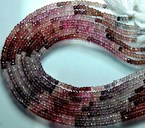 LKBEADS 6 pulgadas 1/2 hebra, super fino, multi espinela facetada Rondelles, 3.5mm Super Wholesale Price Code-HIGH-3981