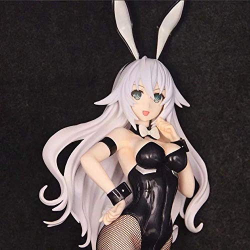 lkw-love 40cm Liberación Sega Neptuno Hyperdimension Neptunia Corazón Púrpura Neptuno Corazón Negro Estatuilla de Conejo Negro Juguete de Anime Negro-Negro-Negro