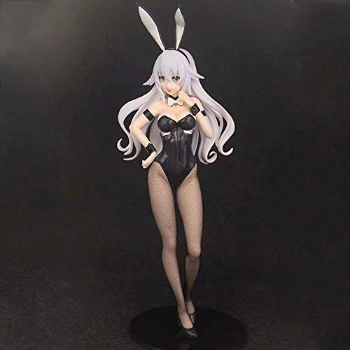 lkw-love 40cm Liberación Sega Neptuno Hyperdimension Neptunia Corazón Púrpura Neptuno Corazón Negro Estatuilla de Conejo Negro Juguete de Anime Negro-Negro-Negro