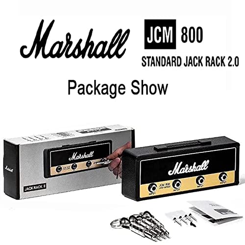 Llavero Marshall Pared, Enchuf Pared 4 Rack Pared, Almacenamiento de Pared de Ganchos de Enchufe de Guitarra, Soporte para llavero Amp, Conjunto de Llavero Negro