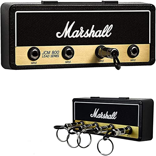 Llavero Marshall Pared, Enchuf Pared 4 Rack Pared, Almacenamiento de Pared de Ganchos de Enchufe de Guitarra, Soporte para llavero Amp, Conjunto de Llavero Negro