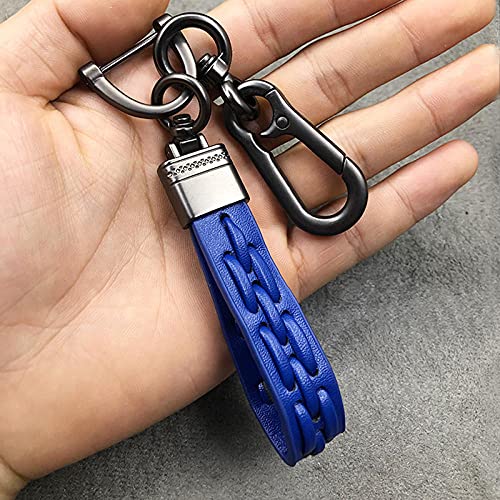 Llaveros Anillos Cuerda Trenzada Hombres Llavero De Cuero para Coche Llavero De Moda Vintage Duradero - Morado