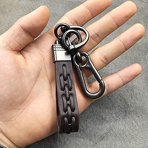 Llaveros Anillos Cuerda Trenzada Hombres Llavero De Cuero para Coche Llavero De Moda Vintage Duradero - Morado