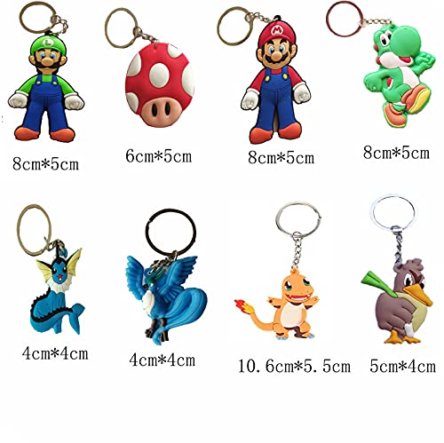 Llaveros de Pokémon Azbel, llavero de silicona, figuras de Pokémon, llavero de Pokémon Pikachu para adultos y niños