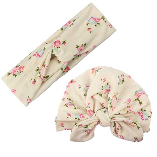 LLLucky - Juego de 2 Diademas para mamá e Hija y niña, con Lazo para el Pelo, Accesorios para Padres y niños, Diadema para la Familia, Mezclas de algodón, B, 1 PC Hat,1 PC Headband
