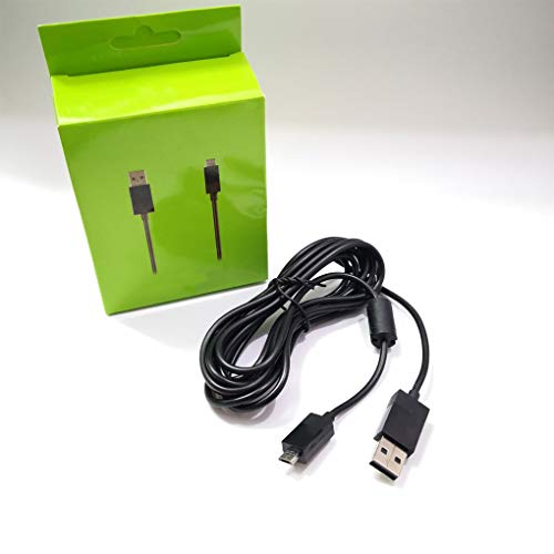 lmoikesz Cable de Carga de energía Cable de Datos Wire General para Xboxone Negro USB con luz LED Wire General para Xboxone PS4 Gamepad