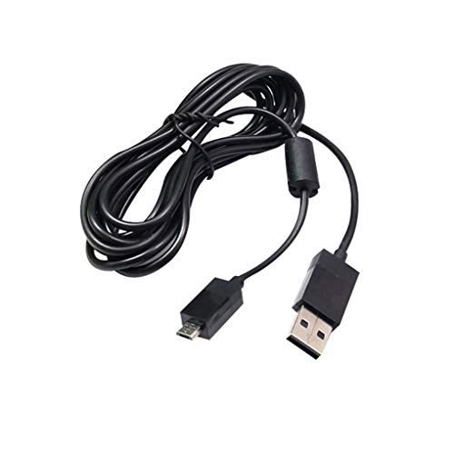 lmoikesz Cable de Carga de energía Cable de Datos Wire General para Xboxone Negro USB con luz LED Wire General para Xboxone PS4 Gamepad