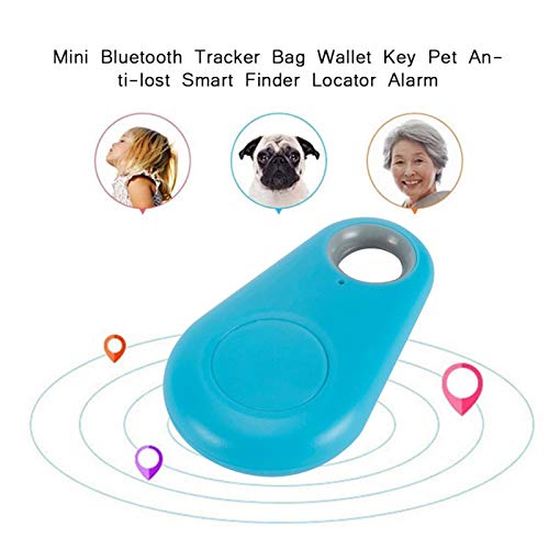 Localizador de GPS, Etiqueta Inteligente rastreador inalámbrico Anti-perdida localizador de GPS de keyless Tracker para iOS/iPhone/Android (batería no incluida)(Blue)