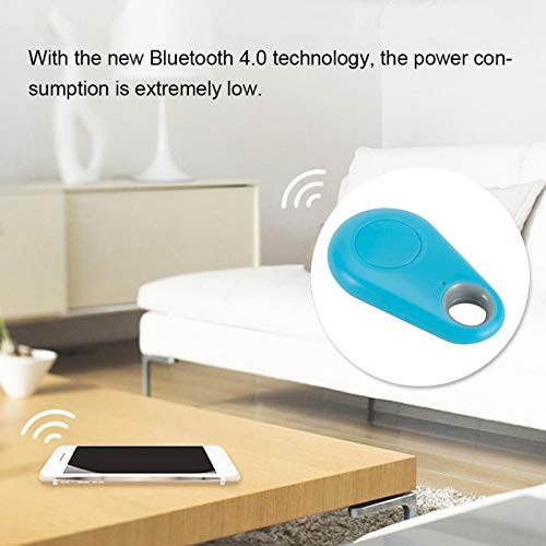 Localizador de GPS, Etiqueta Inteligente rastreador inalámbrico Anti-perdida localizador de GPS de keyless Tracker para iOS/iPhone/Android (batería no incluida)(Blue)