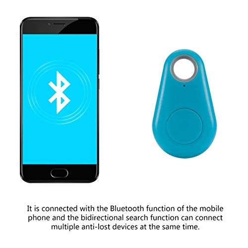 Localizador de GPS, Etiqueta Inteligente rastreador inalámbrico Anti-perdida localizador de GPS de keyless Tracker para iOS/iPhone/Android (batería no incluida)(Blue)