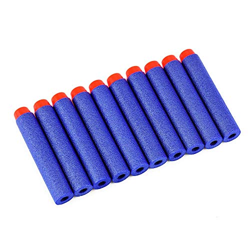 Locisne 100pcs 7.2cm Recarga de Dardos Soft EVA Foam Bullet Munición Pack para N-Strike Elite Series- Azul(EVA Bala 100)