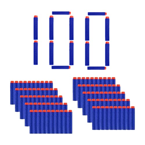 Locisne 100pcs 7.2cm Recarga de Dardos Soft EVA Foam Bullet Munición Pack para N-Strike Elite Series- Azul(EVA Bala 100)