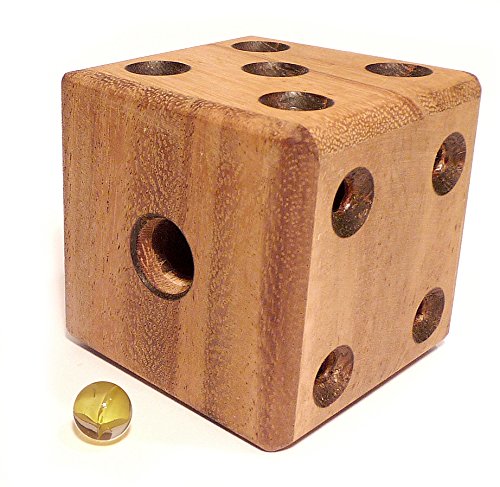 Logica Juegos Art. Dado Laberinto - Rompecabezas 3D de Madera Preciosa - Dificultad 4/6 Extrema - Colección Leonardo da Vinci