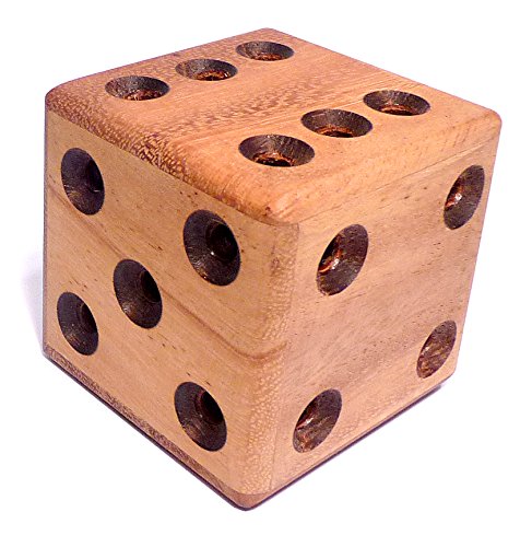 Logica Juegos Art. Dado Laberinto - Rompecabezas 3D de Madera Preciosa - Dificultad 4/6 Extrema - Colección Leonardo da Vinci