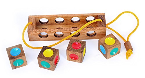 Logica Juegos Art. Semáforo - Rompecabezas de Madera - 3 Puzzles en 1 – Dificultad 2/6 Media - Serie Euclide