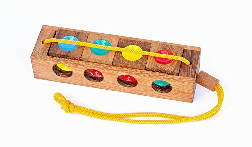 Logica Juegos Art. Semáforo - Rompecabezas de Madera - 3 Puzzles en 1 – Dificultad 2/6 Media - Serie Euclide