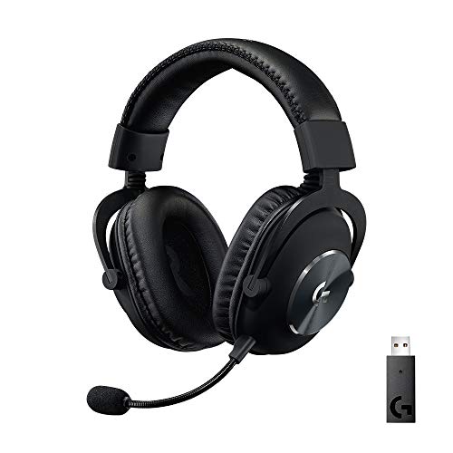 Logitech G PRO X Auriculares Inalámbricos LIGHTSPEED para Gaming, Micrófono Blue VO!CE, Controladores PRO-G de 50 mm, DTS: Sonido Envolvente X 2.0, Espuma Viscoelástica, Batería de 20 Horas - Negro