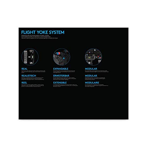 Logitech G Saitek Pro Flight Yoke System - Sistema de Control para simuladores, Negro (Reacondicionado Certificado)