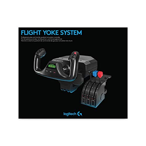 Logitech G Saitek Pro Flight Yoke System - Sistema de Control para simuladores, Negro (Reacondicionado Certificado)