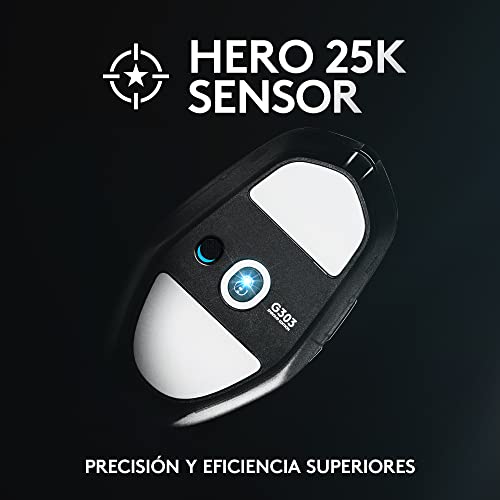Logitech G303 Shroud Edition Ratón inalámbrico para Gaming - Tecnología Lightspeed inalámbrica - Hero 25K - 25.600 dpi - 75 Gramos - 5 Botones – PC - Negro