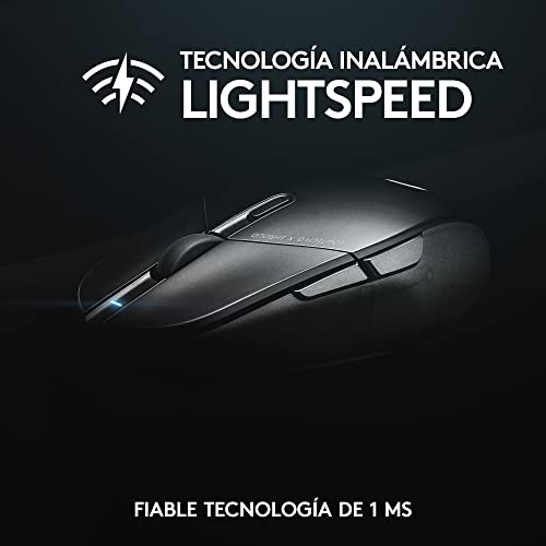 Logitech G303 Shroud Edition Ratón inalámbrico para Gaming - Tecnología Lightspeed inalámbrica - Hero 25K - 25.600 dpi - 75 Gramos - 5 Botones – PC - Negro